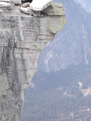 Half-Dome 73 - Diving Board - Jeff in Cubby Hole [2]