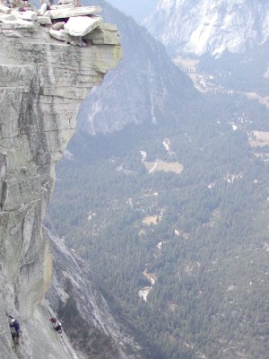 Half-Dome 74 - Diving Board - Jeff in Cubby Hole [3]