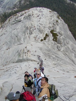 Half-Dome 86 - Back Down the Cables